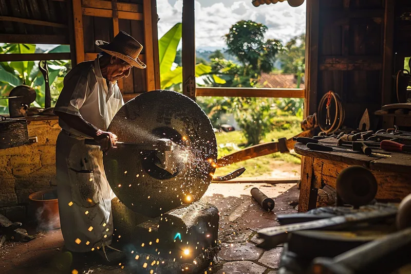 Preservando la Tradicion Afilado de Machetes con Metodos Ancestrales