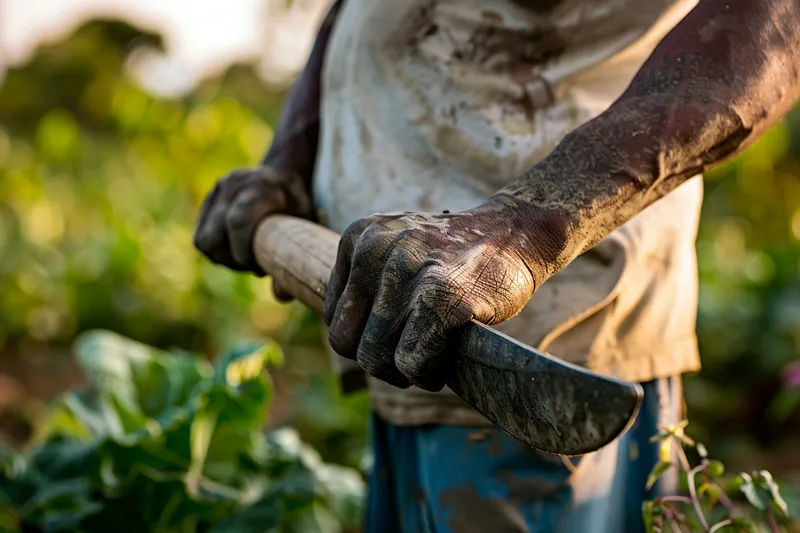 la importancia del balance y peso del machete en tareas agrícolas