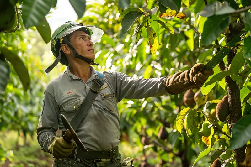 Manejo Efectivo de Machetes en la Poda de Arboles Frutales