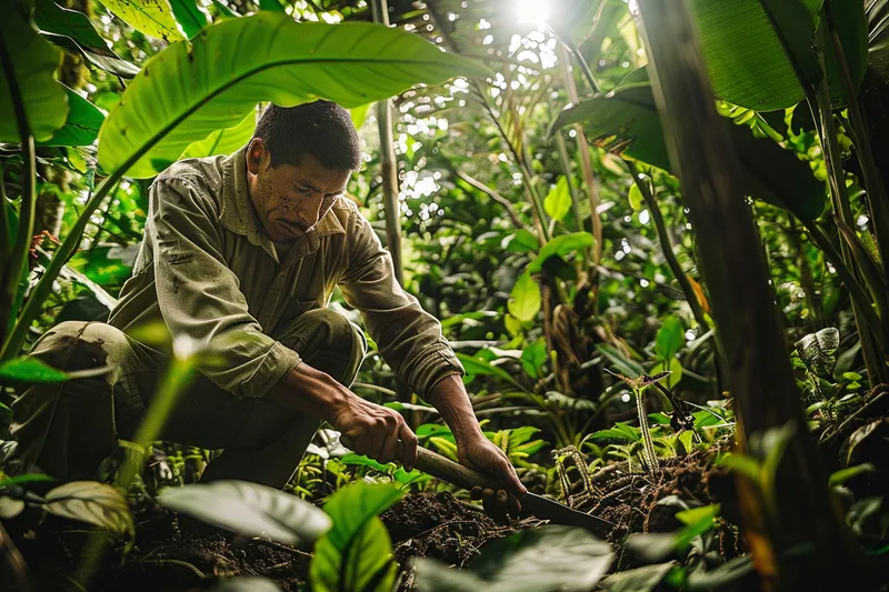 Uso del Machete en la Creacion de Microclimas para Cultivos